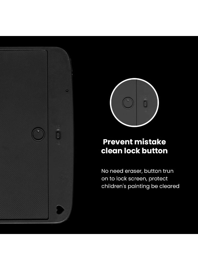 Portronics Ruffpad 12E Re-Writable LCD Writing Pad with 30.4cm (12 inch) Writing Area, India's First Notepad to Save and Share Your Child's First creatives via Ruffpad app on Your Smartphone(Black) - Image 5